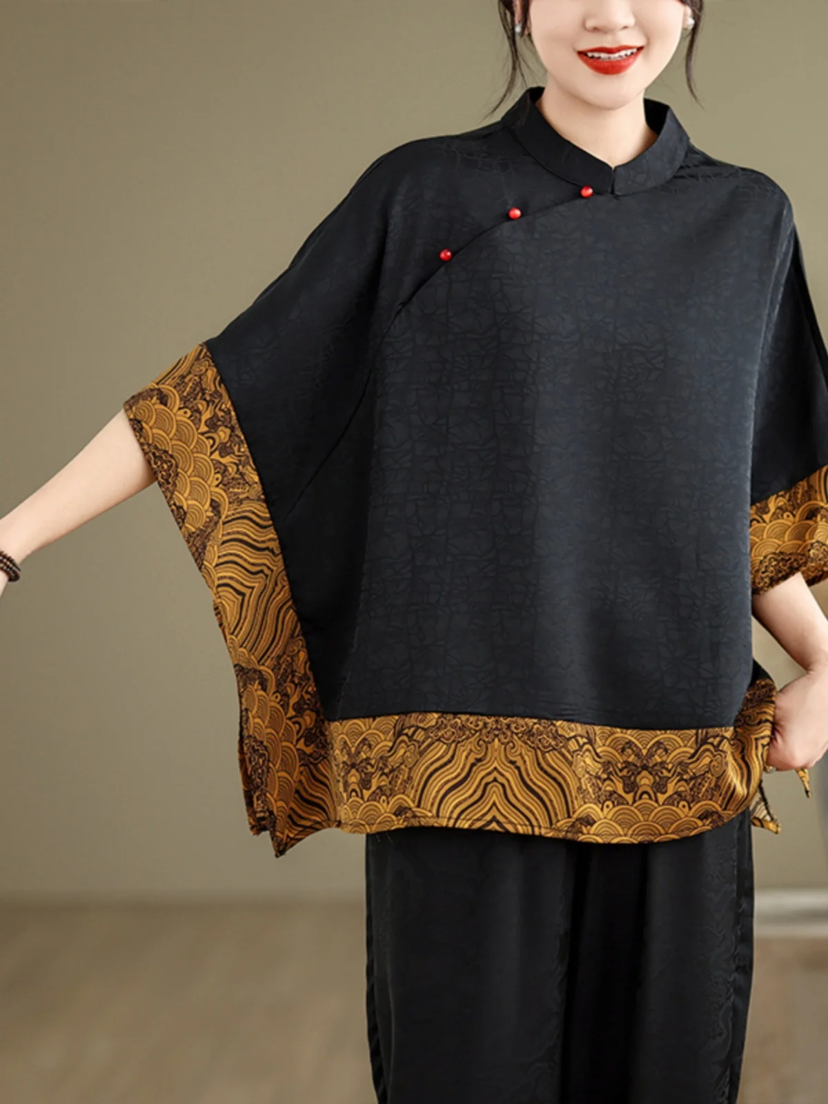 Mulberry Silk Chinese Style T- - Silk Blouse Button incelemesi ve fiyatı