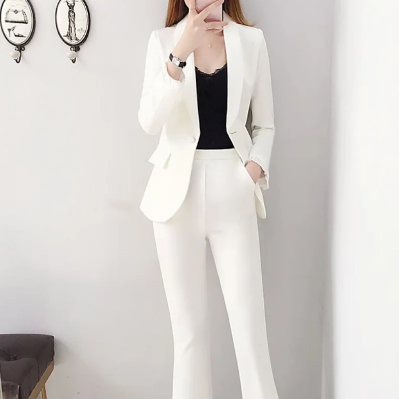 Blazer and White Trouser Suit  - Women Formal Wear Korean incelemesi ve fiyatı