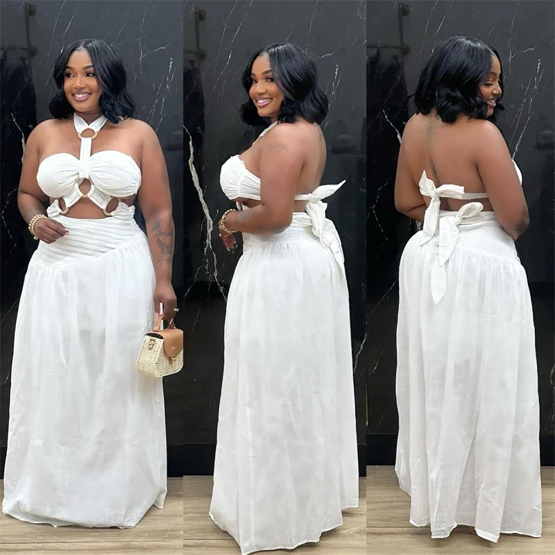 Sexy Halter Backless Maxi Dres - Shift Dress Sleeveless incelemesi ve fiyatı