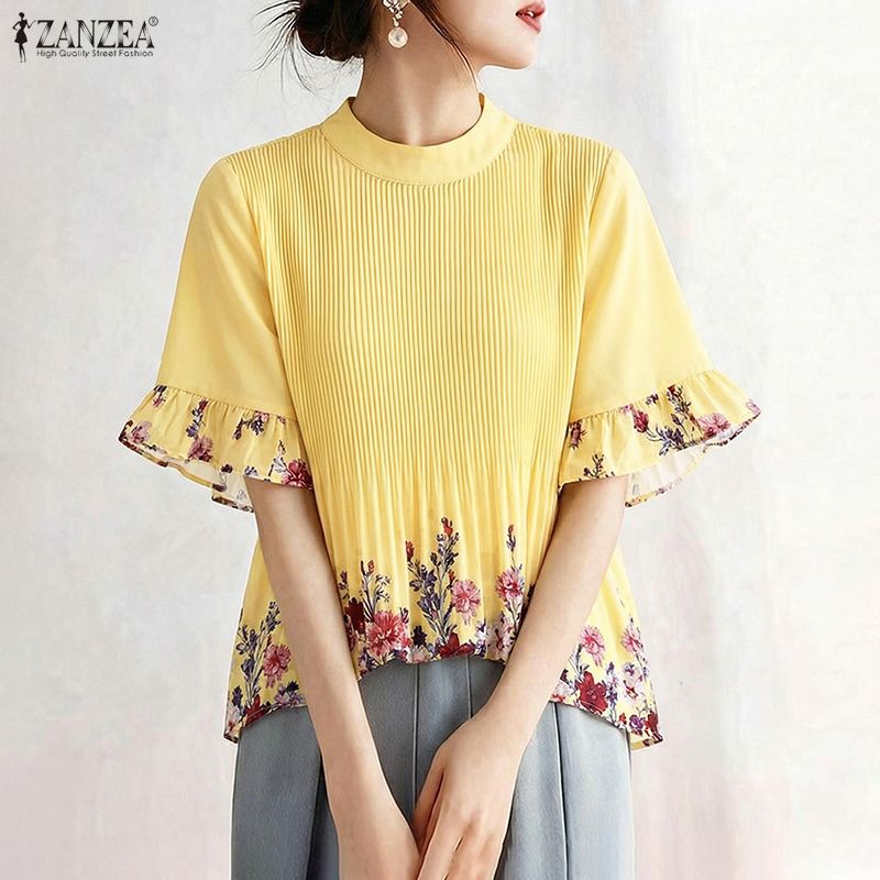 ZANZEA Women Summer Bohemain H - Silk Blouse Button incelemesi ve fiyatı