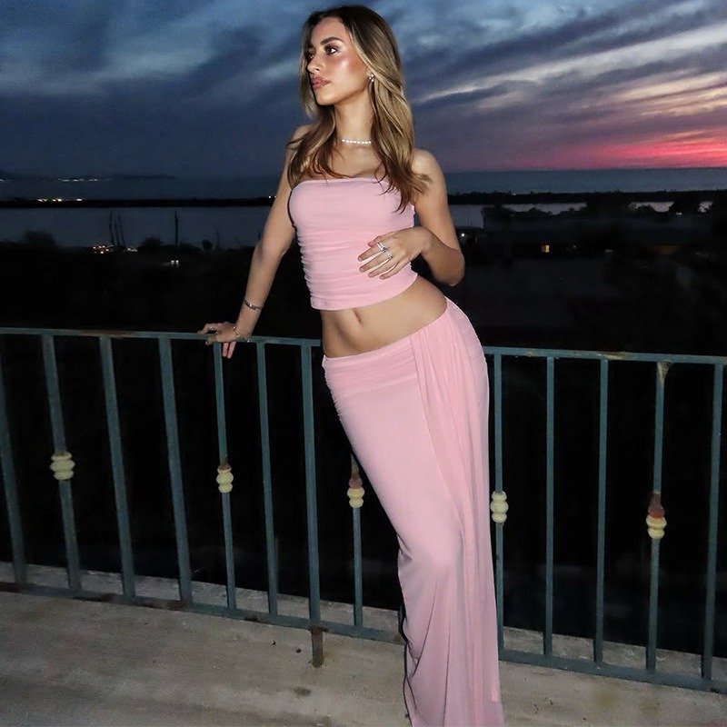 Tuularose Pink Long Dress 2-Pi - Shift Dress Sleeveless incelemesi ve fiyatı