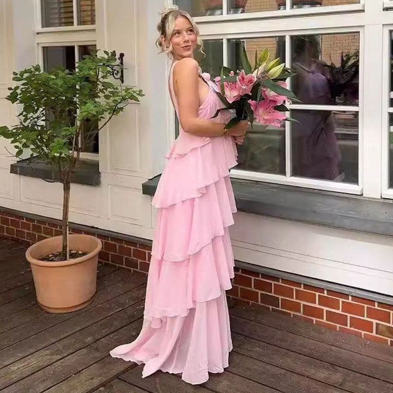 Women Ruffles Layered Dresses  - Formal Wear For Women Xl incelemesi ve fiyatı