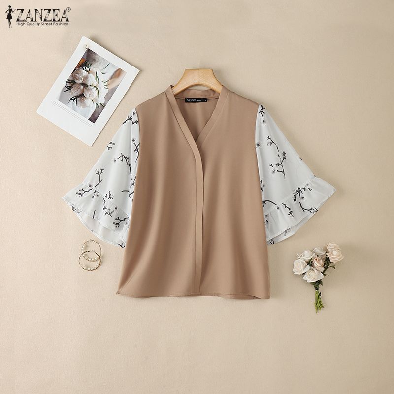 2026 Summer Floral Patchwork B - Silk Blouse Button incelemesi ve fiyatı