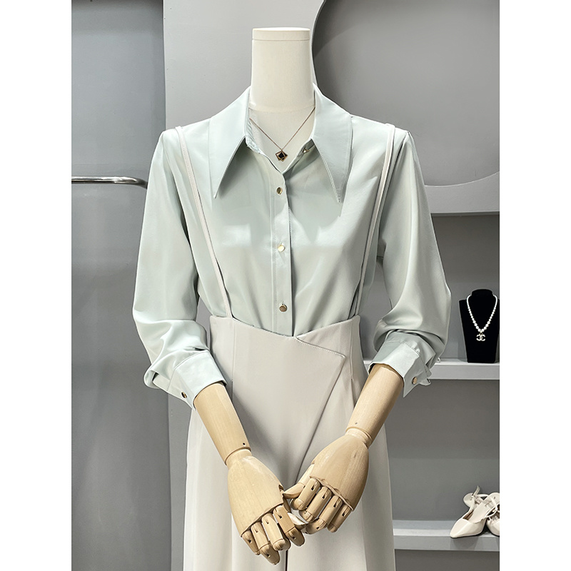 Long Sleeve Shirts Womens Chif - Women Formal Wear Korean incelemesi ve fiyatı