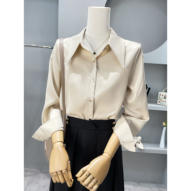 Long Sleeve Shirts Womens Chif - Women Formal Wear Korean incelemesi ve fiyatı