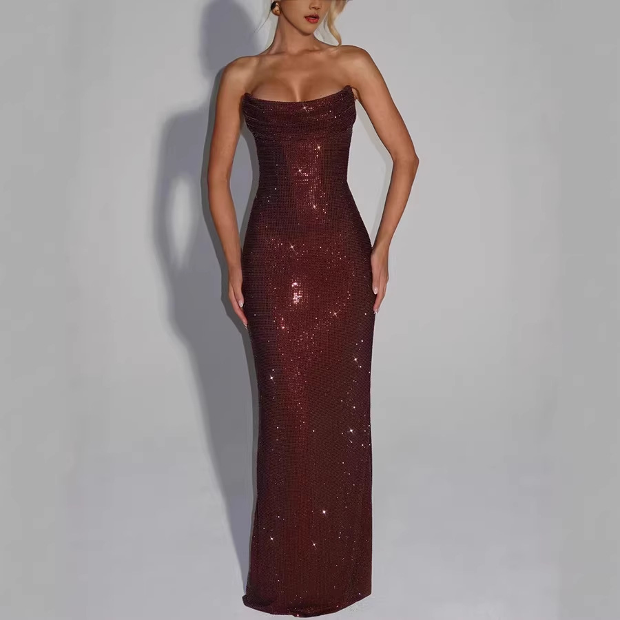 Sexy Socialite Sequin Tube Top - Shift Dress Sleeveless incelemesi ve fiyatı