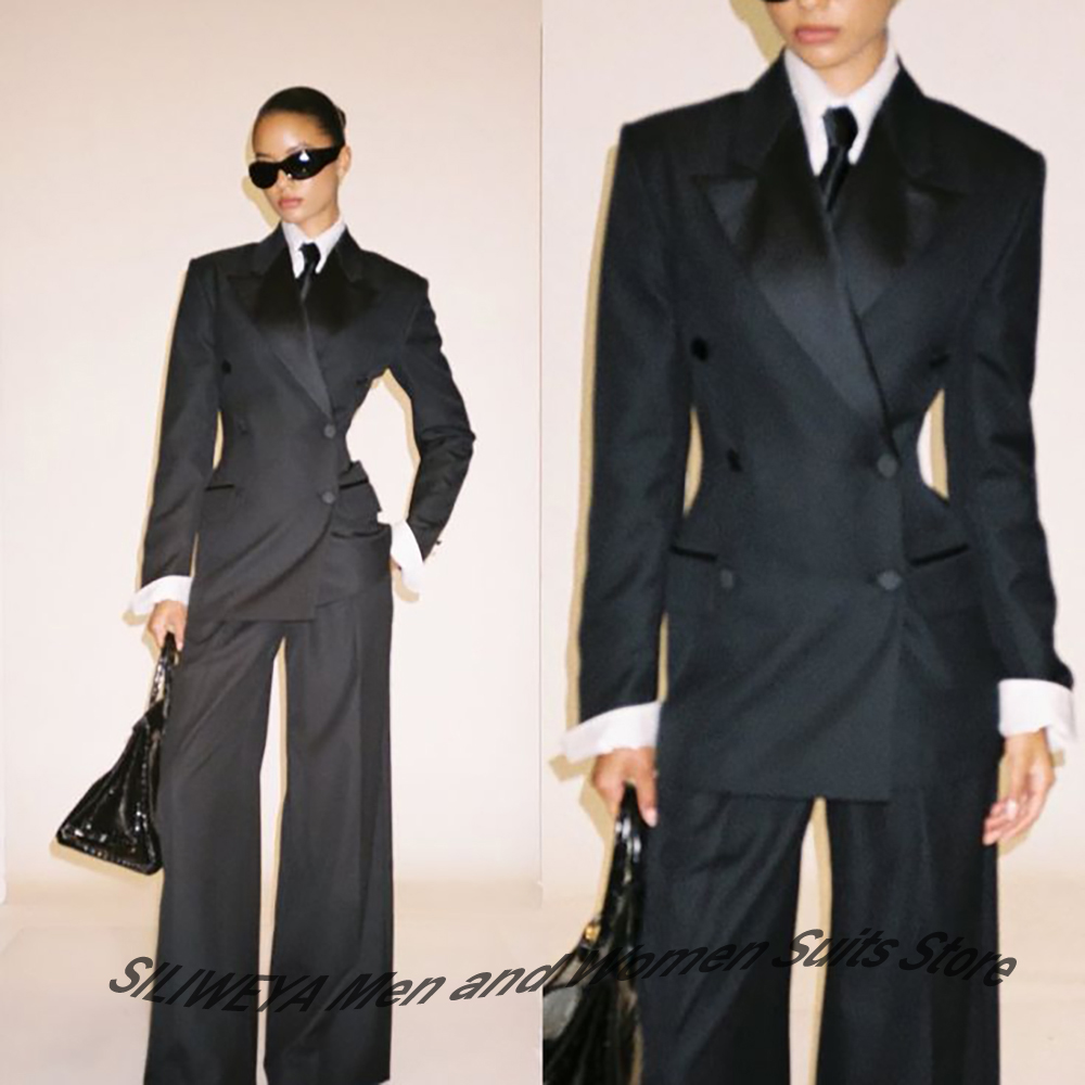 Professional Women's Black Dou - Women'S Formal Wear Pants Suit incelemesi ve fiyatı