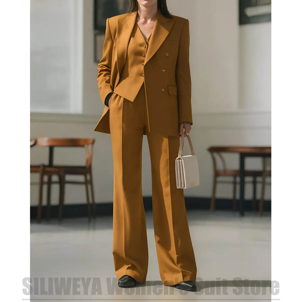 Women's Suit 3 Piece Double Br - Women'S Formal Wear Pants Suit incelemesi ve fiyatı