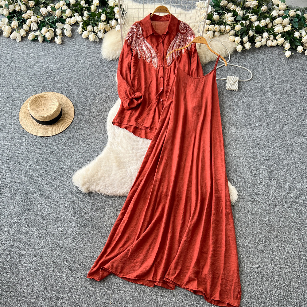 Women Two Piece Sets Dress Set - Shift Dress Sleeveless incelemesi ve fiyatı