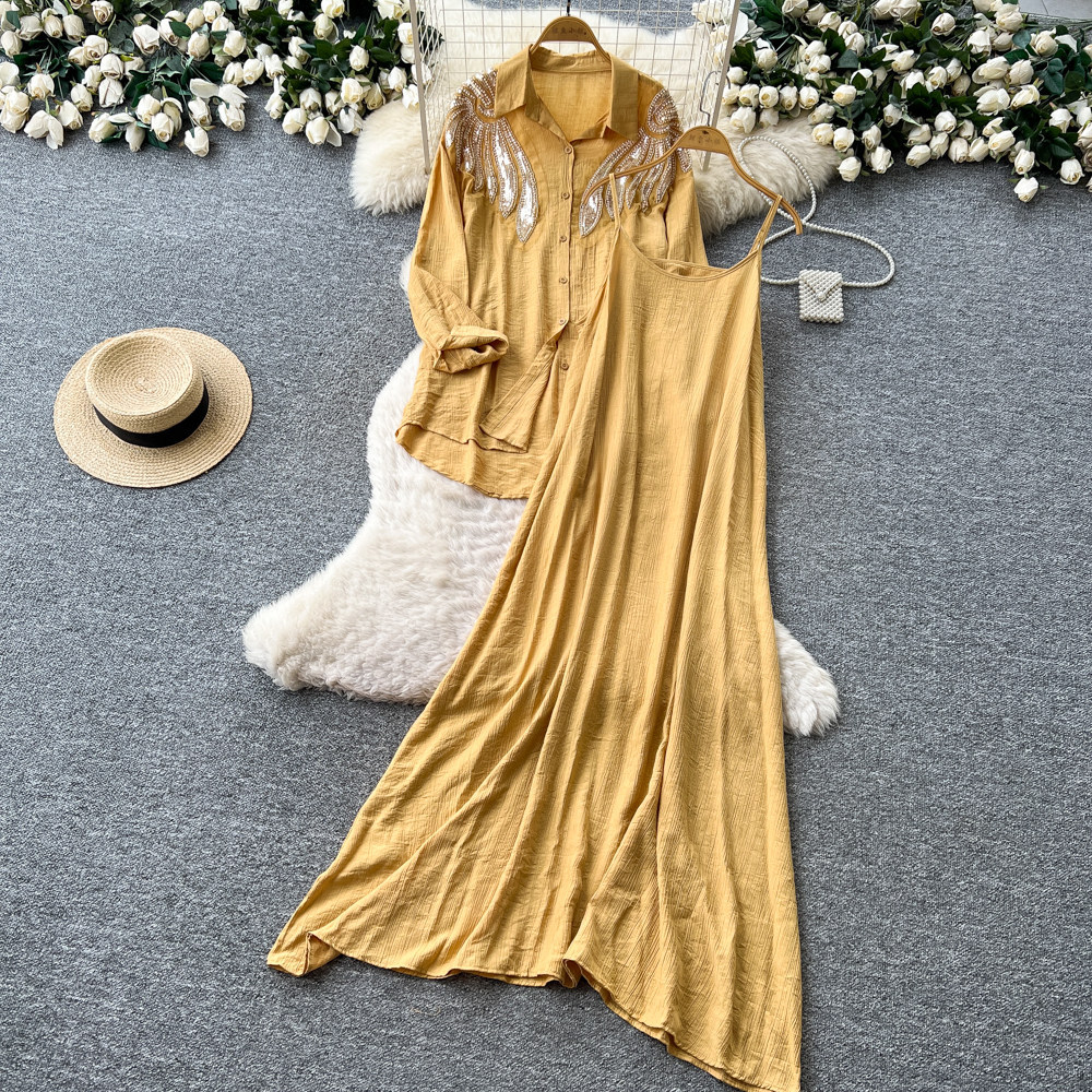 Women Two Piece Sets Dress Set - Shift Dress Sleeveless incelemesi ve fiyatı