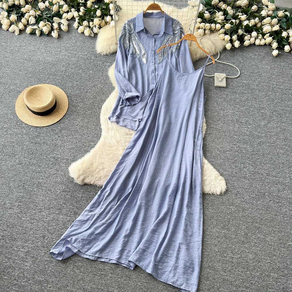 Women Two Piece Sets Dress Set - Shift Dress Sleeveless incelemesi ve fiyatı
