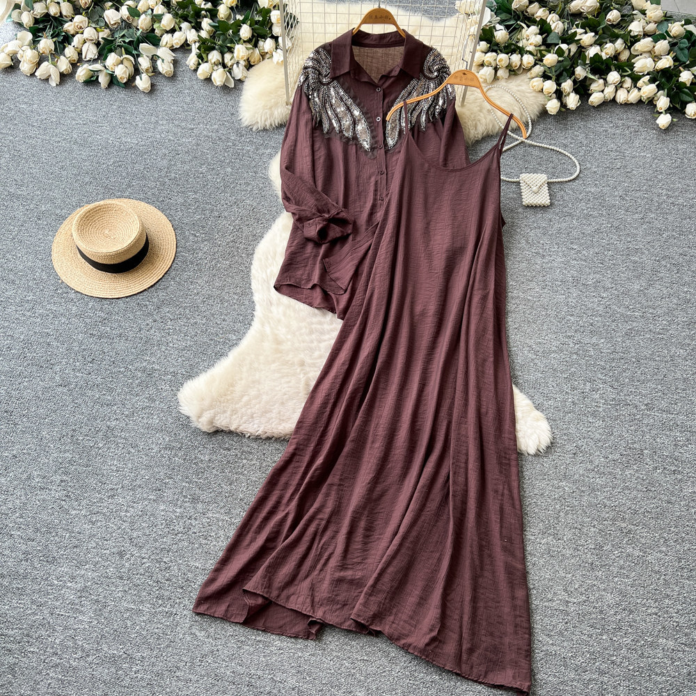 Women Two Piece Sets Dress Set - Shift Dress Sleeveless incelemesi ve fiyatı