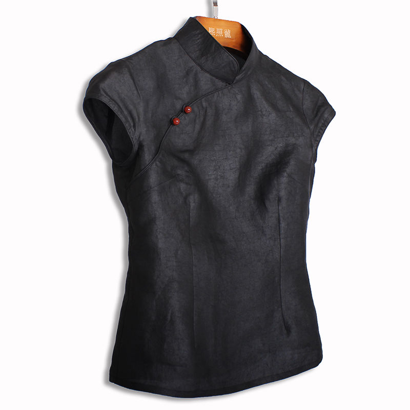 Black Short Top Qipao Fashion  - Silk Blouse Button incelemesi ve fiyatı