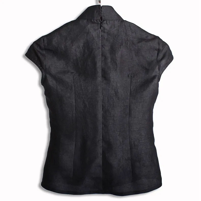 Black Short Top Qipao Fashion  - Silk Blouse Button incelemesi ve fiyatı