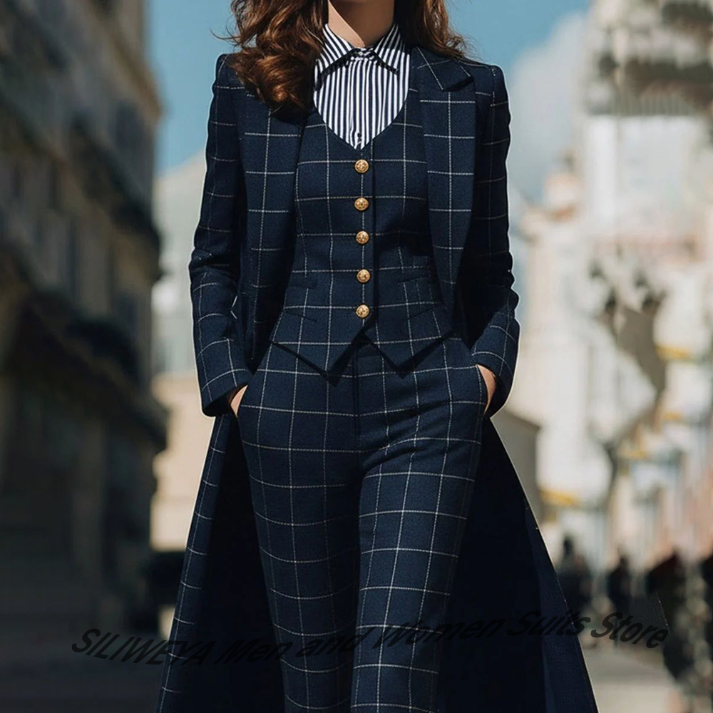 Sophisticated Navy Blue Women' - Women'S Formal Wear Pants Suit incelemesi ve fiyatı