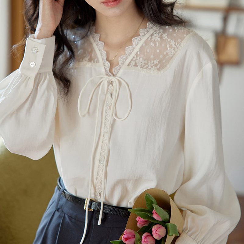Long Sleeve Shirts Womens Sati - Women Formal Wear Korean incelemesi ve fiyatı