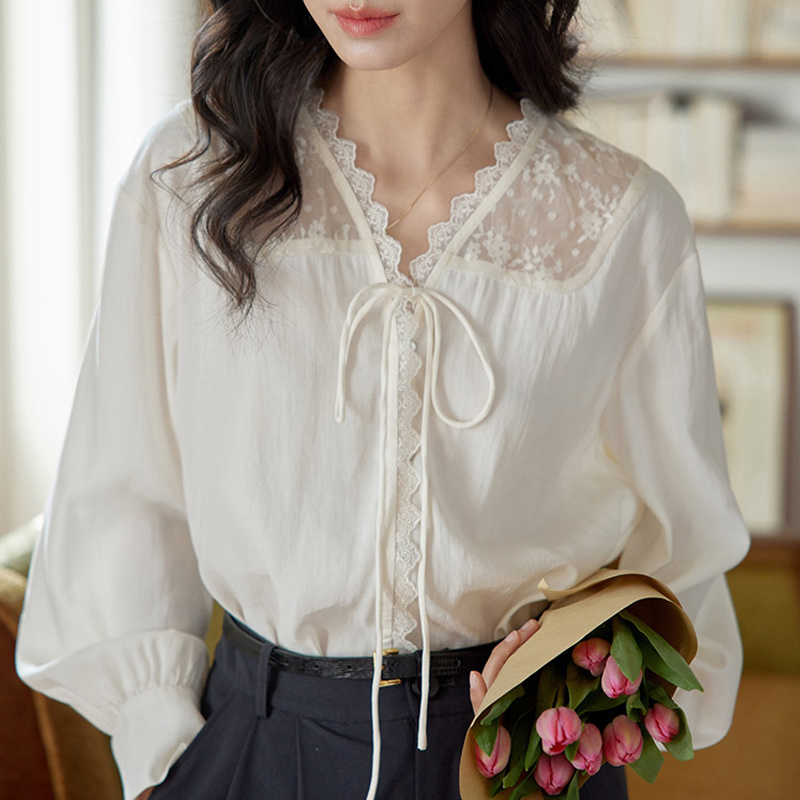 Long Sleeve Shirts Womens Sati - Women Formal Wear Korean incelemesi ve fiyatı