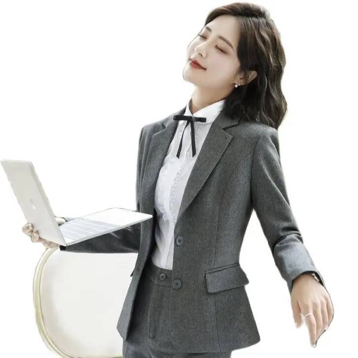 Novelty Gray Formal Blazers an - Women Formal Office Wear Tops incelemesi ve fiyatı