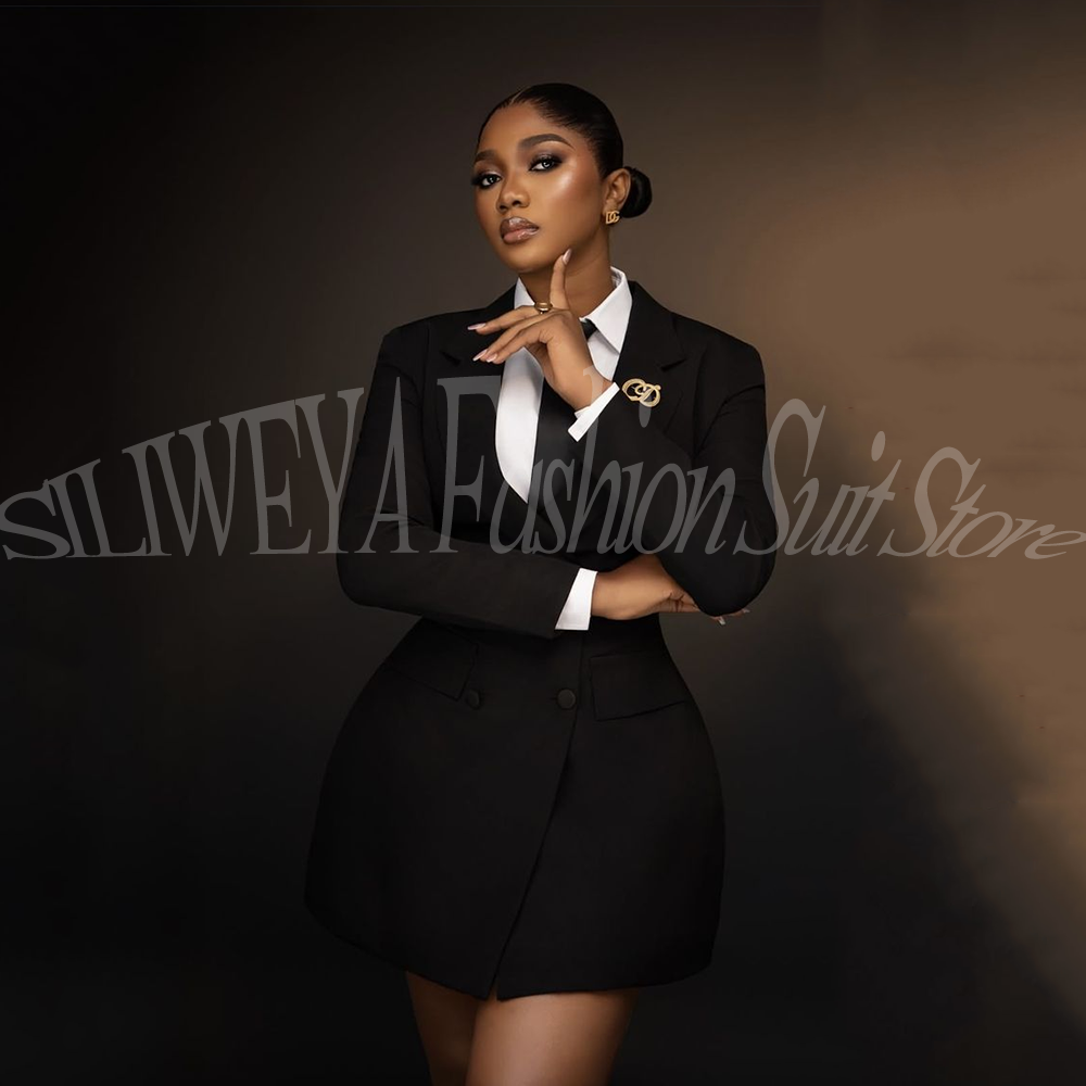 Elegant Black Women Blazer Sui - Women Formal Wear Korean incelemesi ve fiyatı