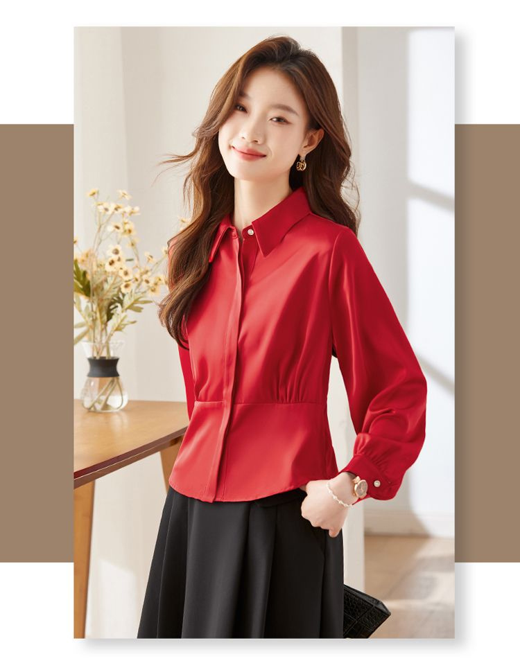 Long Sleeve Shirts Womens Cott - Women Formal Wear Korean incelemesi ve fiyatı
