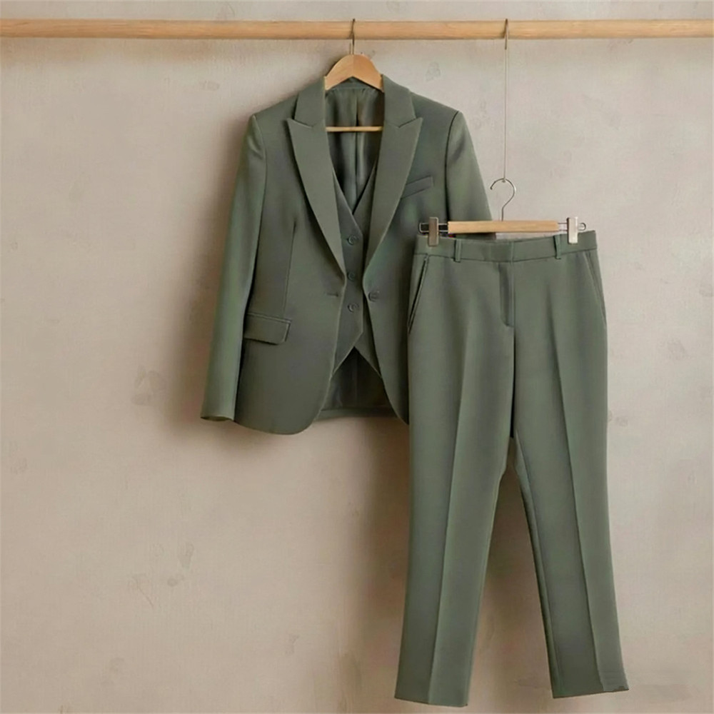 New Sage Green Women's Suit 3  - Women'S Formal Wear Pants Suit incelemesi ve fiyatı