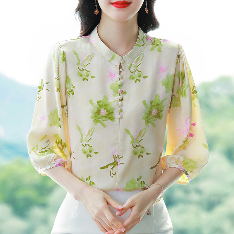 2025 Spring Summer Women Shirt - Silk Blouse Button incelemesi ve fiyatı