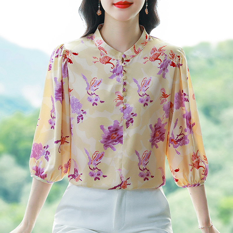 2025 Spring Summer Women Shirt - Silk Blouse Button incelemesi ve fiyatı