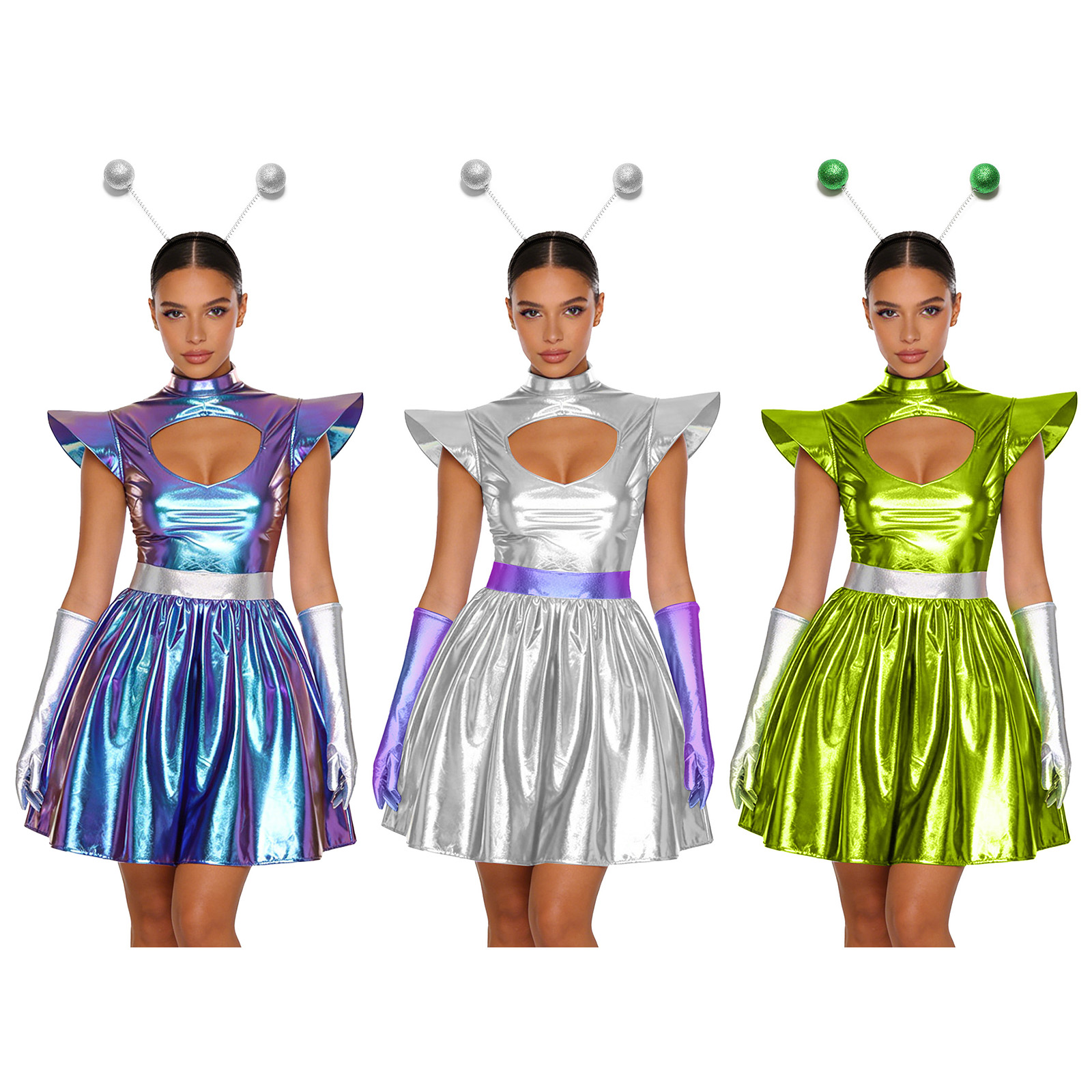 Women Shiny Alien Outerspace C - Shift Dress Sleeveless incelemesi ve fiyatı
