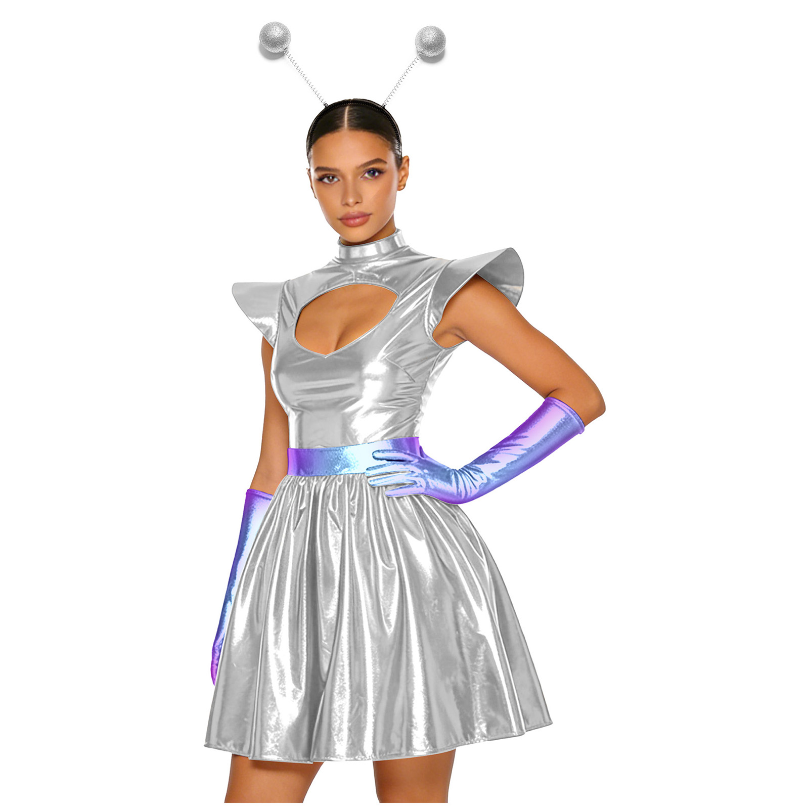 Women Shiny Alien Outerspace C - Shift Dress Sleeveless incelemesi ve fiyatı
