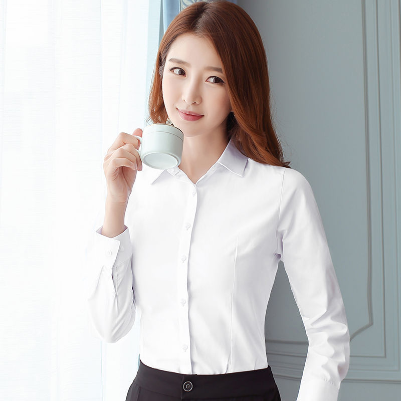 Korean Slim Black White Blouse - Women Formal Wear Korean incelemesi ve fiyatı