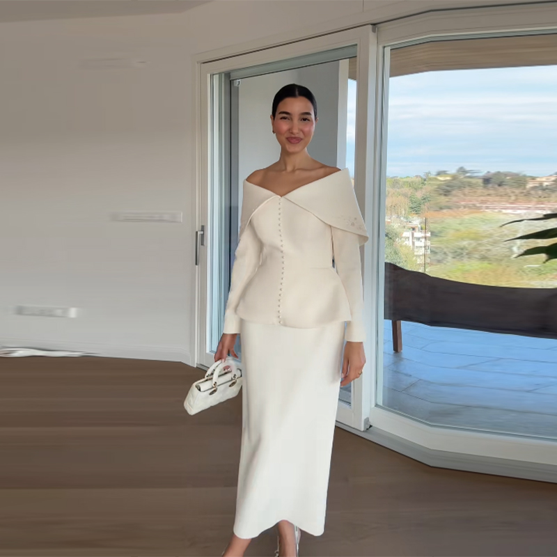 Elegant French White Peplum Tw - Women Formal Office Wear Tops incelemesi ve fiyatı