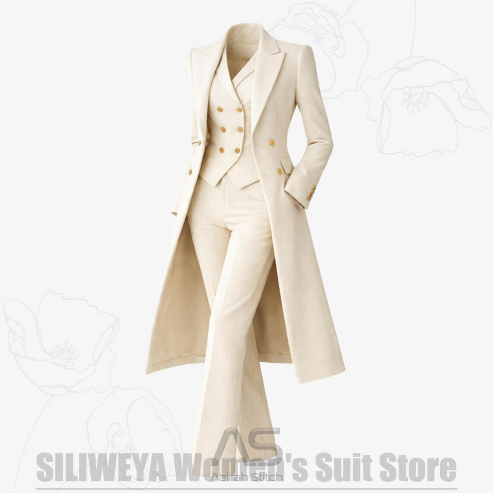 Women's Suit 3 Piece Double Br - Women'S Formal Wear Pants Suit incelemesi ve fiyatı