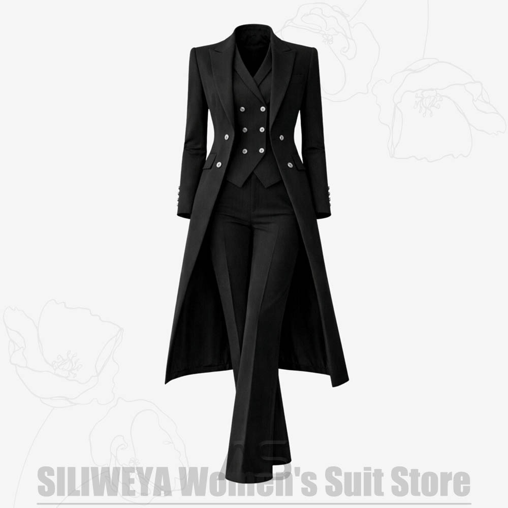 Women's Suit 3 Piece Double Br - Women'S Formal Wear Pants Suit incelemesi ve fiyatı