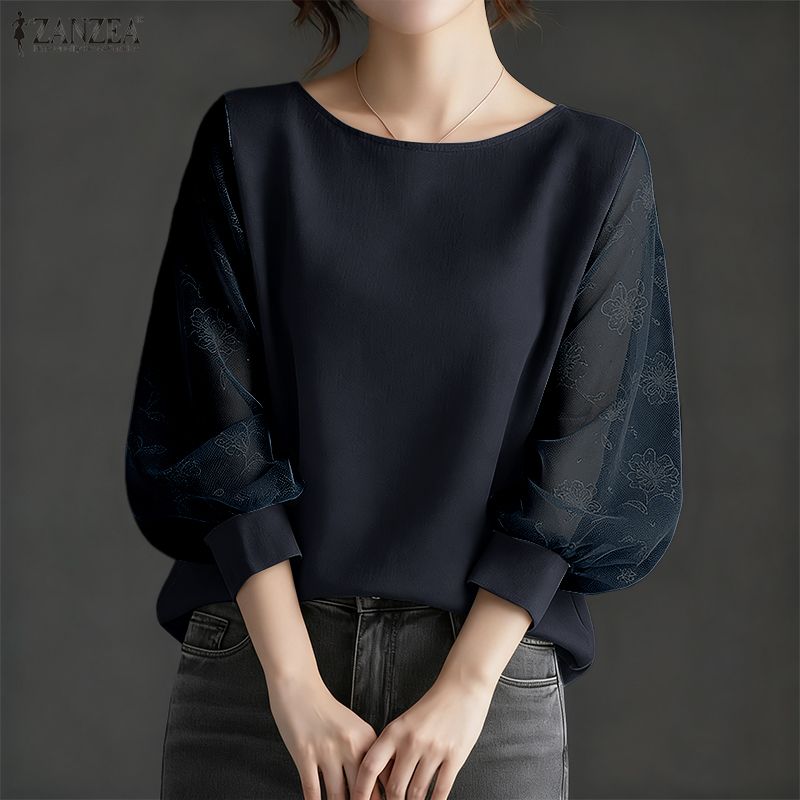 ZANZEA Floral Printed Chiffon  - Silk Blouse Button incelemesi ve fiyatı