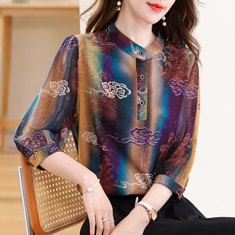 Elegant Fashion Silk Chiffon B - Silk Blouse Button incelemesi ve fiyatı