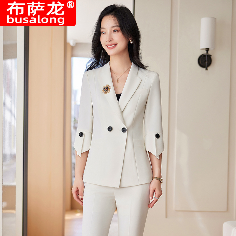 Spring Summer New Yellow Suit  - Women'S Formal Wear Pants Suit incelemesi ve fiyatı
