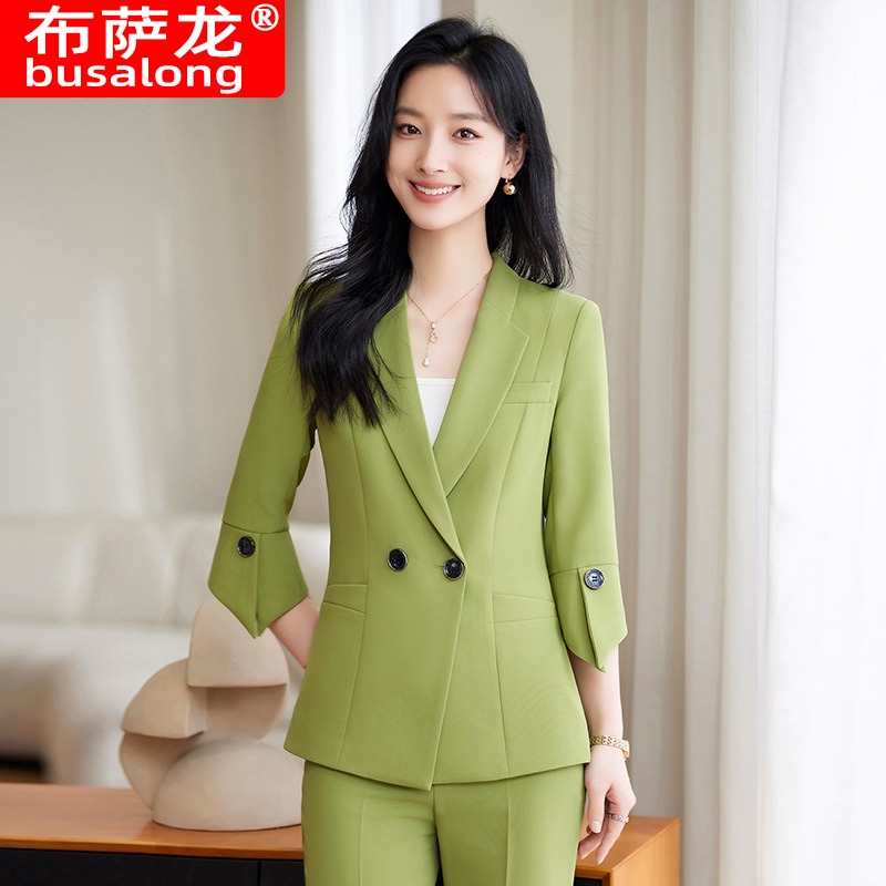 Spring Summer New Yellow Suit  - Women'S Formal Wear Pants Suit incelemesi ve fiyatı