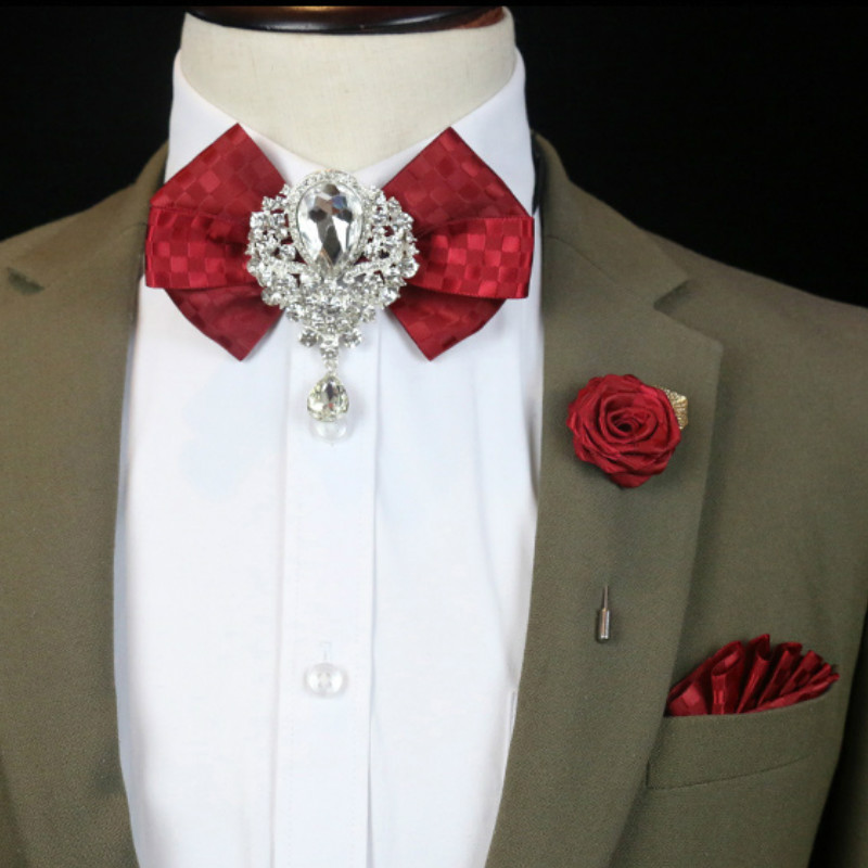 Men's Wedding Rhinestone Bow T - Women Formal Wear Korean incelemesi ve fiyatı