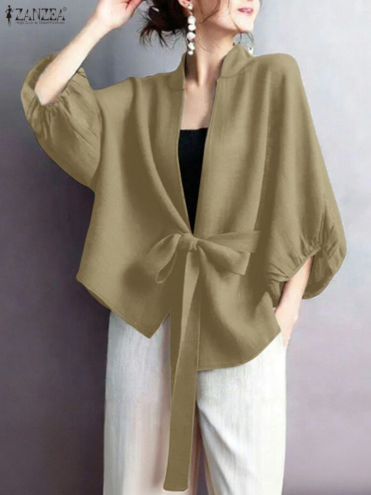 2025 ZANZEA Elegant V Neck Lan - Silk Blouse Button incelemesi ve fiyatı