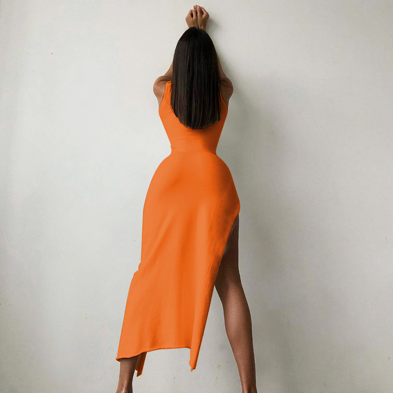 Y2k Sleeveless Orange Midi Wom - Formal Wear For Women Xl incelemesi ve fiyatı