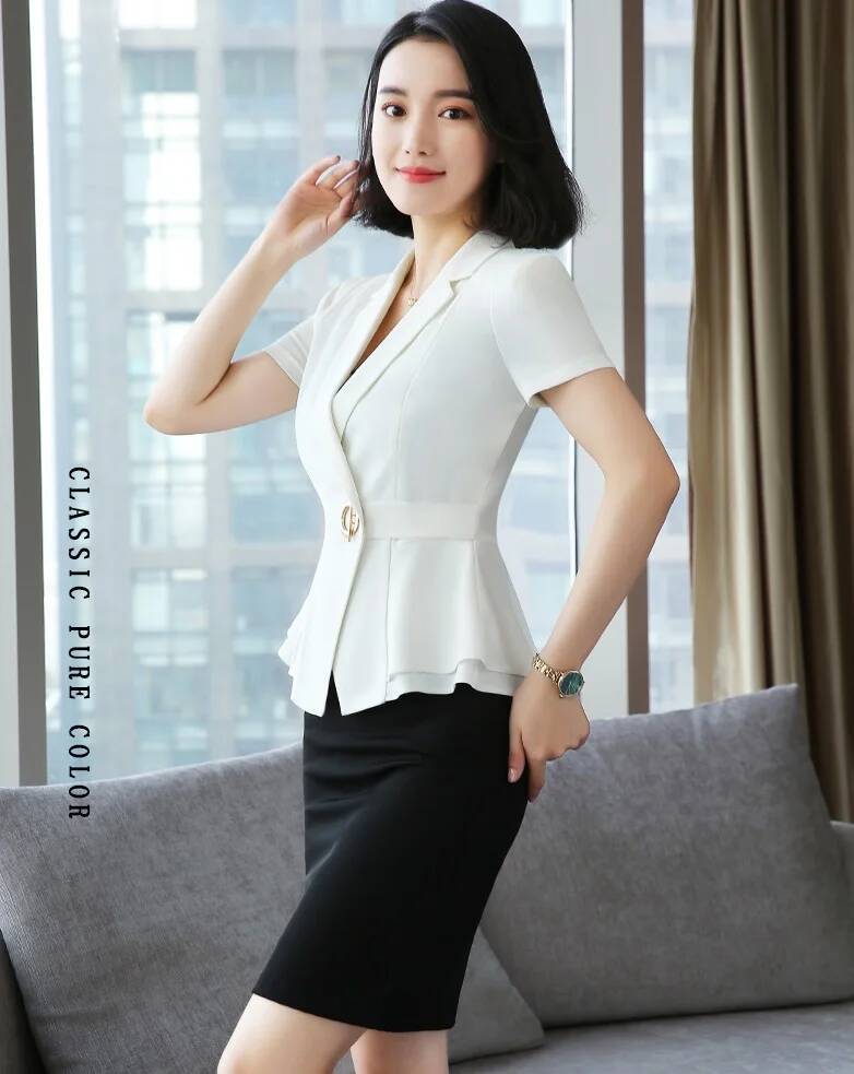 Formal Uniform Styles Blazers  - Women Formal Office Wear Tops incelemesi ve fiyatı
