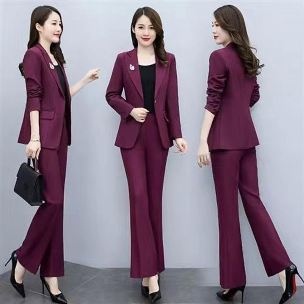 2 Pcs/Set Lady Formal Coat Pan - Women'S Formal Wear Pants Suit incelemesi ve fiyatı