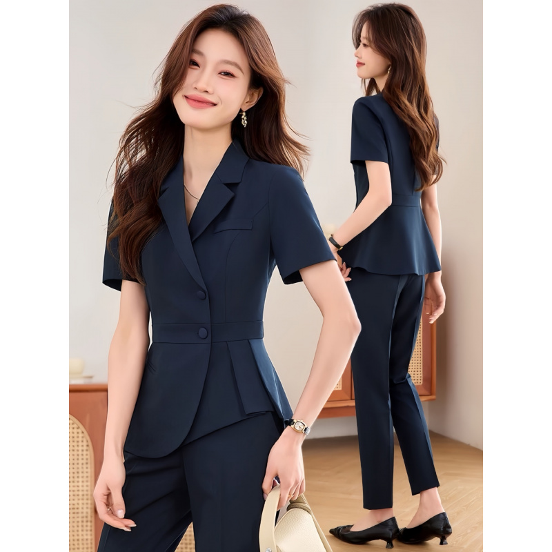 Navy blue women's thin profess - Women'S Formal Wear Pants Suit incelemesi ve fiyatı